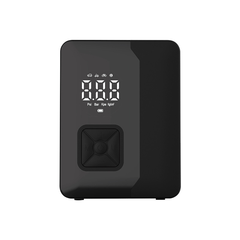 Riboton autó légpumpa, hordozható, kábeles, 80W, 5V, egyhengeres, 25 L/perc, akkumulátoros