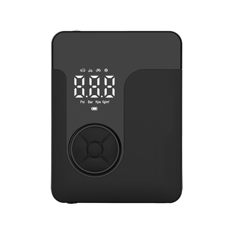 Riboton autó légpumpa, hordozható, kábeles, 80W, 5V, egyhengeres, 25 L/perc, akkumulátoros