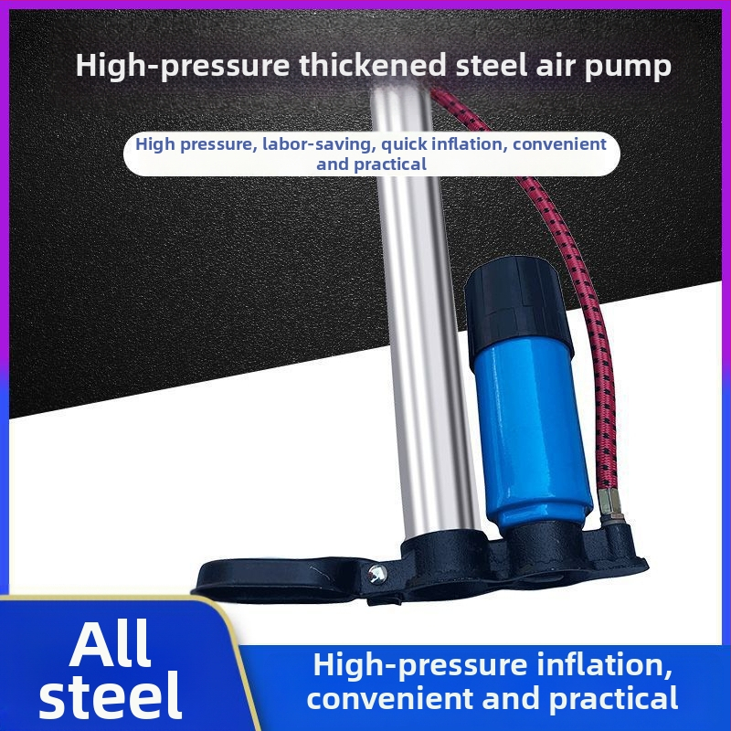 Pompa manuală de înaltă presiune pentru biciclete, biciclete electrice, motociclete și automobile, cu manometru; pentru țevi de aer și articole gonflabile, precum inele de înot și mingi de baschet.