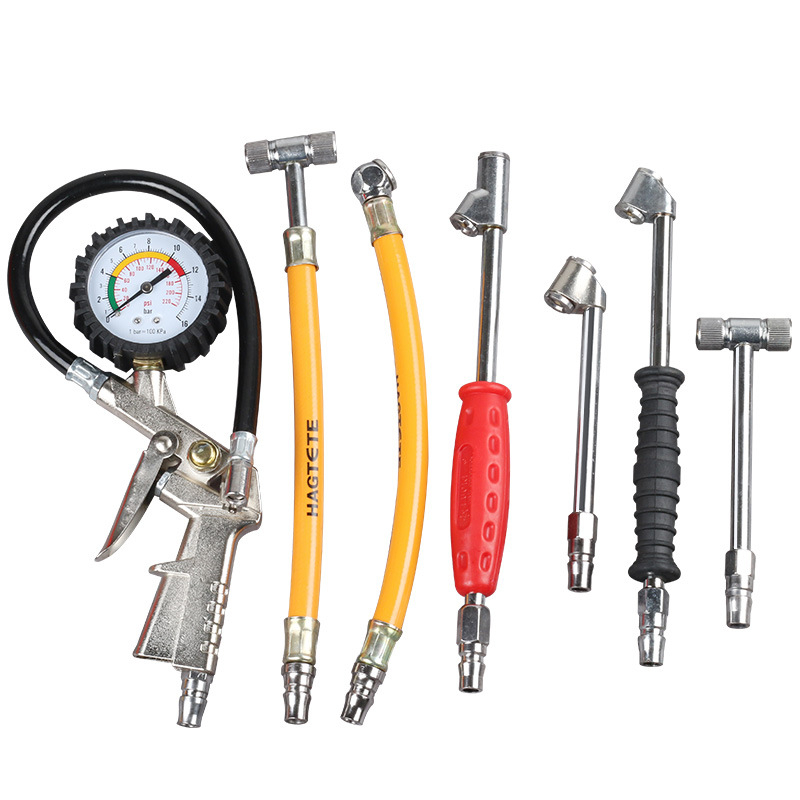 Kézi pumpa hajlított levegőcsővel kerékpárhoz — HANGTETE, vasból, modell Elbow air nozzle, nyomás 1,6 MPa