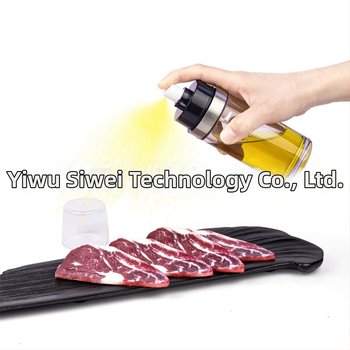 Recipient de ulei cu funcție dublă: turnare și pulverizare, acrilic, design cu apăsare pentru control sănătos al uleiului, potrivit pentru utilizare acasă și grătar în aer liber