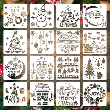 DIY șablon pentru pictură pentru copii și matriță de frecare pentru decorațiuni de Crăciun – Owkjasw, plastic, marcă privată, drepturi IP neautorizate, import interzis