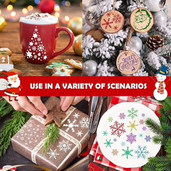 DIY șablon pentru pictură pentru copii și matriță de frecare pentru decorațiuni de Crăciun – Owkjasw, plastic, marcă privată, drepturi IP neautorizate, import interzis