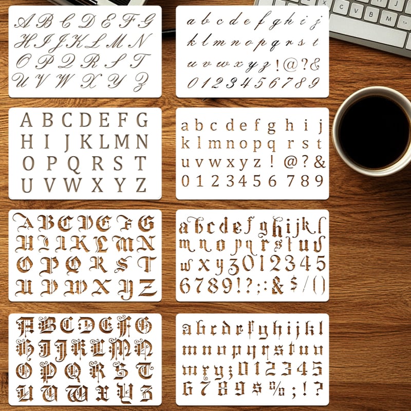 Șablon ștanțare pentru caractere alfanumerice digitale - Material PET, Brand Owkjasw, Neimportat, IP nu este autorizat, Fără marcă privată autorizată