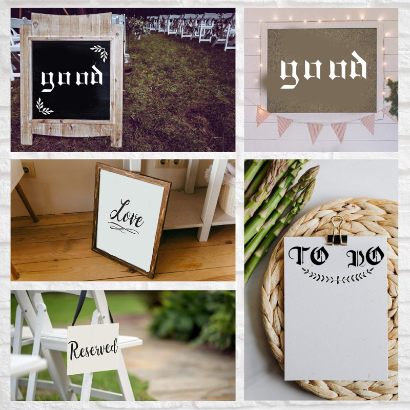 Șablon ștanțare pentru caractere alfanumerice digitale - Material PET, Brand Owkjasw, Neimportat, IP nu este autorizat, Fără marcă privată autorizată