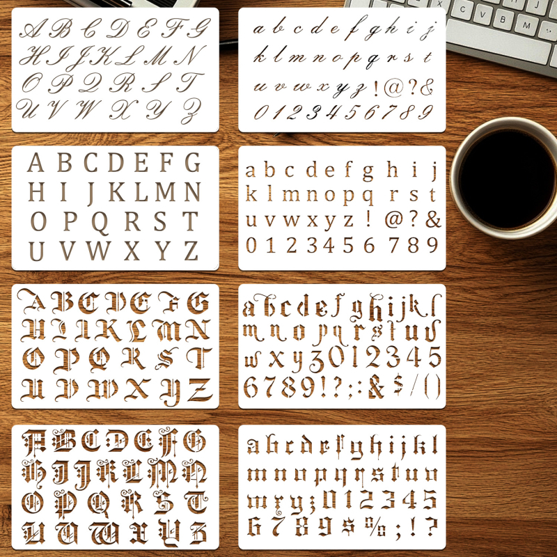 Șablon ștanțare pentru caractere alfanumerice digitale - Material PET, Brand Owkjasw, Neimportat, IP nu este autorizat, Fără marcă privată autorizată