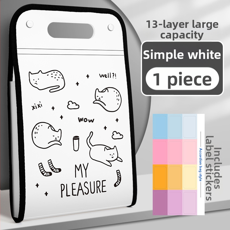 Kaba Bear KBX-7049 Prenosný organizátor súborov pre študentov, plast, 12 priečok, na uloženie testových dokumentov