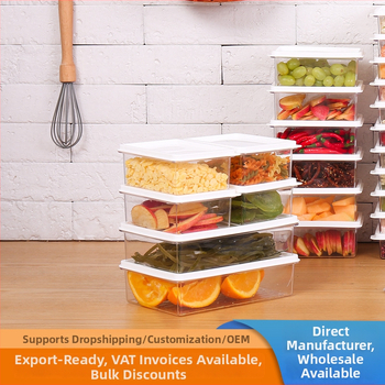 Chengyue Cutie de depozitare din plastic PSPE, transparentă, alimentară, etanșă pentru frigider, stil japonez