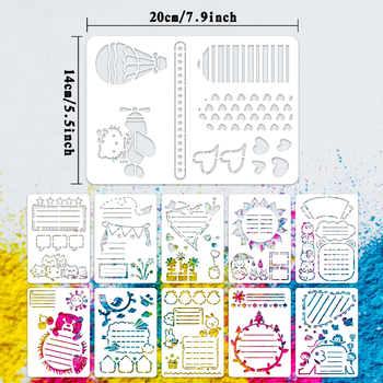 Dnevnik planiranja i slikanja od PET-a — DIY grafiti šablona za dječji dnevnik | Marka Purple butterfly; Materijal PET; Uvoz: Ne; IP odobrenje: Ne