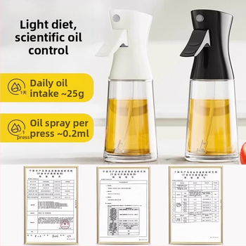 Sticluță de spray pentru ulei, control uniform al pulverizării, din plastic, design modern, apăsați pentru a pulveriza