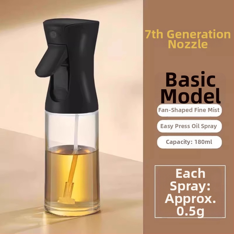 Sticluță de spray pentru ulei, control uniform al pulverizării, din plastic, design modern, apăsați pentru a pulveriza