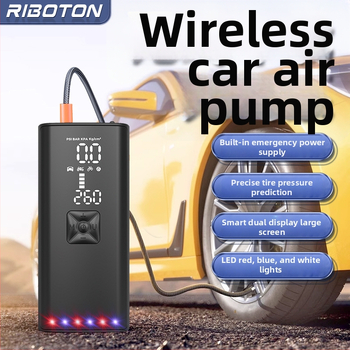 Pompa de umflat pneuri auto fără fir — portabilă, cu afișaj digital, alimentare pe baterie, debit de aer 30 L/min, autonomie peste 20 de minute, umflare extrem de rapidă