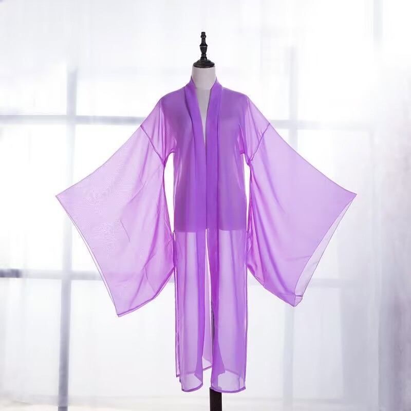 Hosszú Hanfu ruha nők 18-24 évesek számára — chiffon, 70–80% poliészter, egyéb anyagok <30%, 2023 tavasza