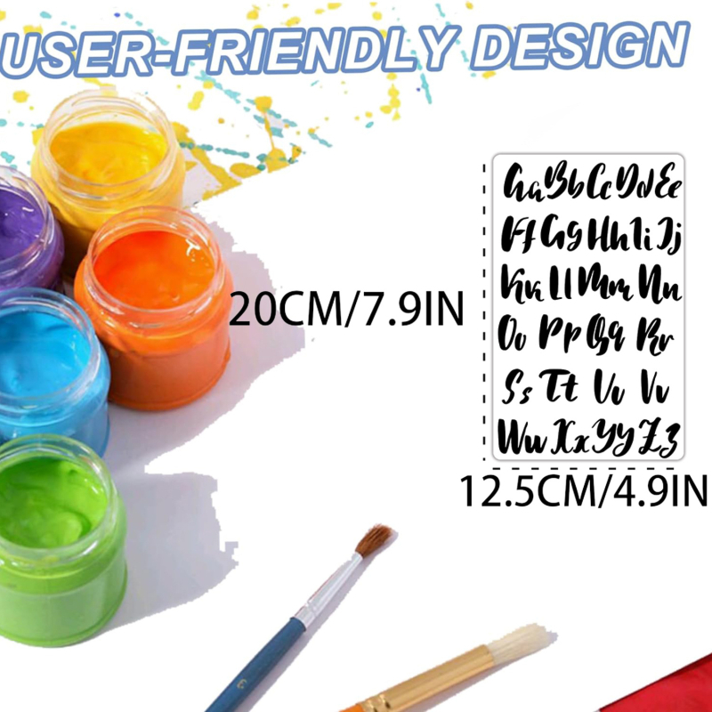 12 féle PET sablon szám- és betűkarakterekhez – lyukasztott mintázatú készlet DIY illusztrációkhoz és dörzsöléses nyomtatáshoz