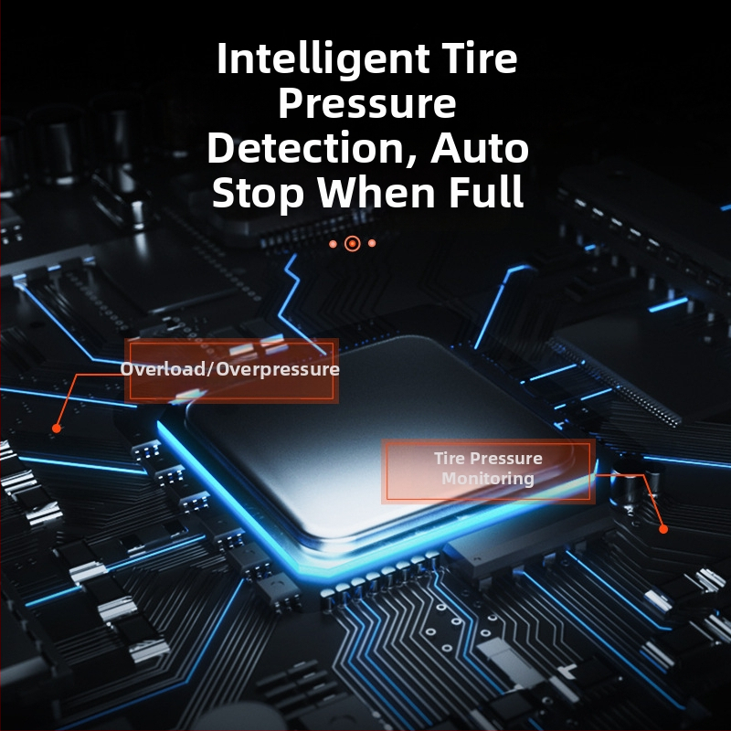 Pompa de aer portabilă pentru mașină, cu afișaj digital, manometru de presiune a pneurilor, încărcare USB, 80W, 12/11.1V