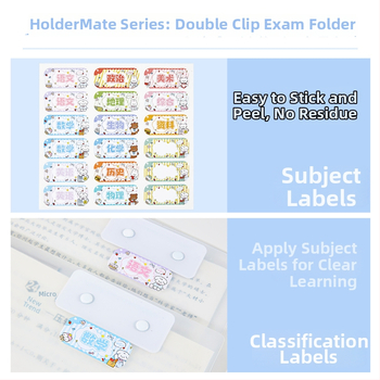 Organizator pentru coli de test cu clips dublu puternic, din plastic, compatibil cu formatele A4–A3, clemă de dimensiune A4, imprimarea siglei disponibilă