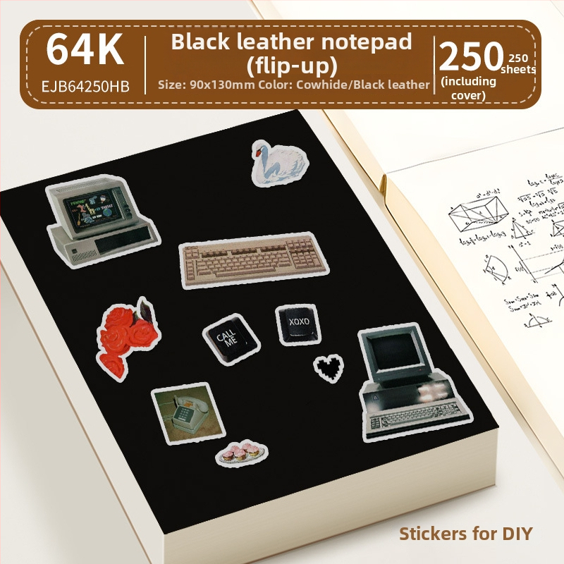 Light – 5 caiete groase pentru examene, pagini interioare goale, copertă din piele