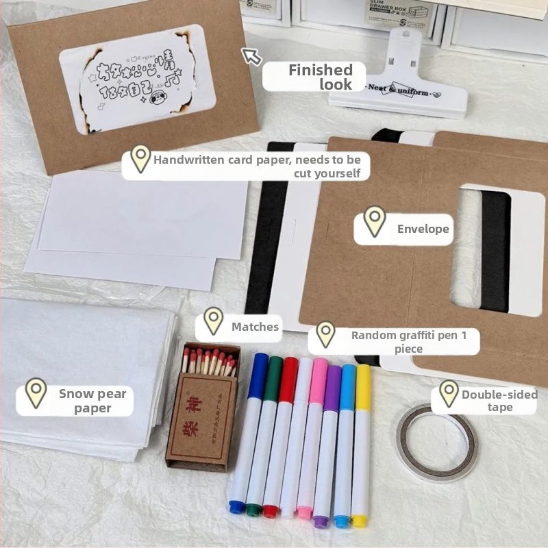 Felicitare din carton, realizată manual, stil simplu și modern, potrivită pentru nunți și zile de naștere.