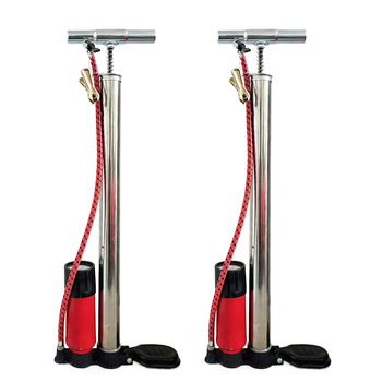 Pompa manuală de bicicletă cu presiune înaltă - duză dublă pentru ventile, presiune 0-0.5 MPa, greutate 0.5 kg, include ac pentru mingi