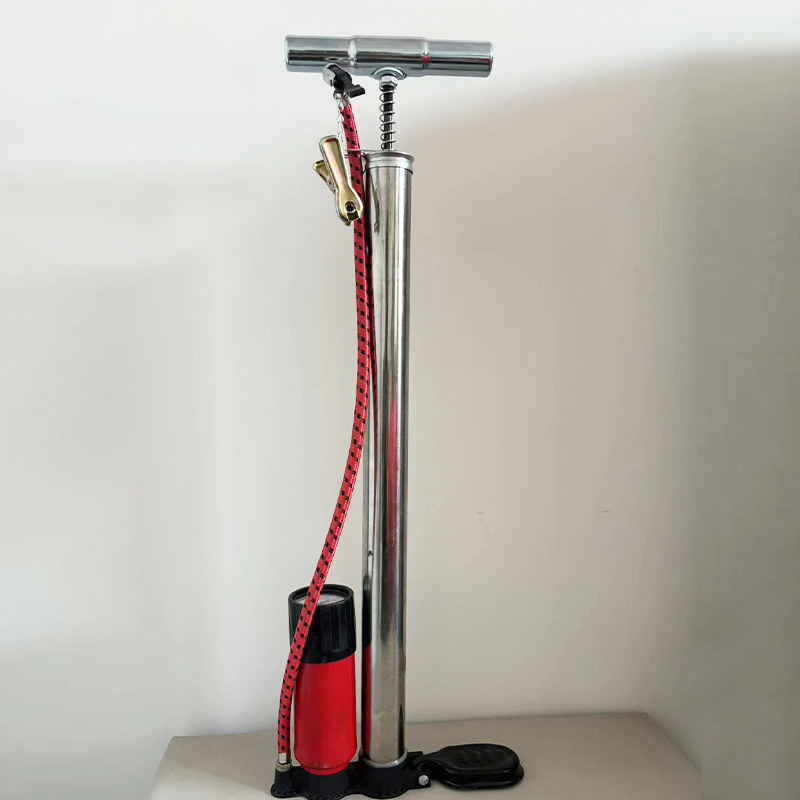 Pompa manuală de bicicletă cu presiune înaltă - duză dublă pentru ventile, presiune 0-0.5 MPa, greutate 0.5 kg, include ac pentru mingi