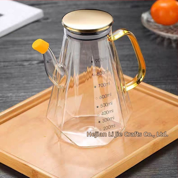 Recipient de ulei din sticlă borosilicată cu capac, design diamant, etanș, anti-aderent