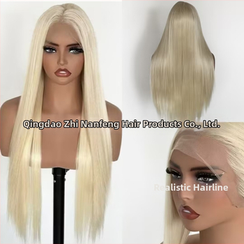 Perucă exotică cu dantelă frontală; producție semi-automatizată și semi-manuală; fibre rezistente la temperatură; poate fi vopsită sau buclată