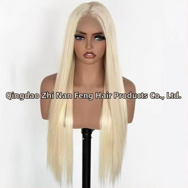 Perucă exotică cu dantelă frontală; producție semi-automatizată și semi-manuală; fibre rezistente la temperatură; poate fi vopsită sau buclată