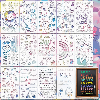 Șablon pentru pereți, PET – desen Cartoon, model A1074