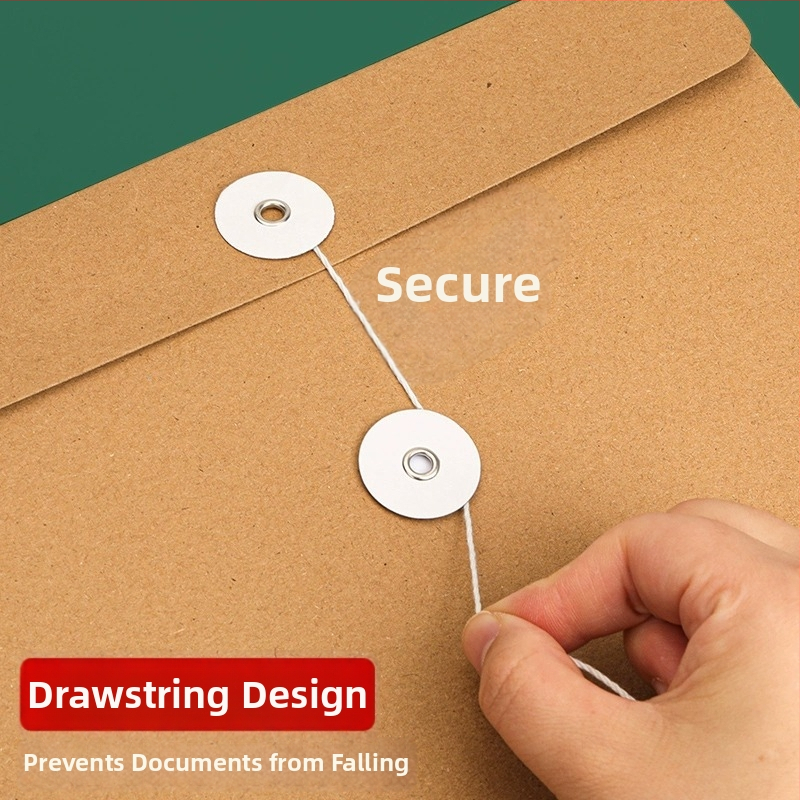 Deli 5953 dosar de fișiere din hârtie kraft, cu mâner din sfoară, hârtie întărită, grosime material 40