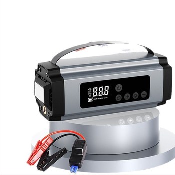 Starter de urgență auto cu compresor de aer integrat — 12V, 600A, 120W, debit 70 L/min, încărcare USB, afișaj digital