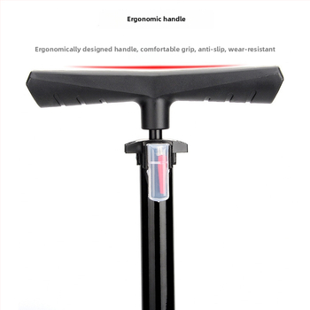 Pompa manuală portabilă pentru bicicletă, cu manometru universal, presiune 180 psi, corp din fier, model 6532K, lungime 605 mm