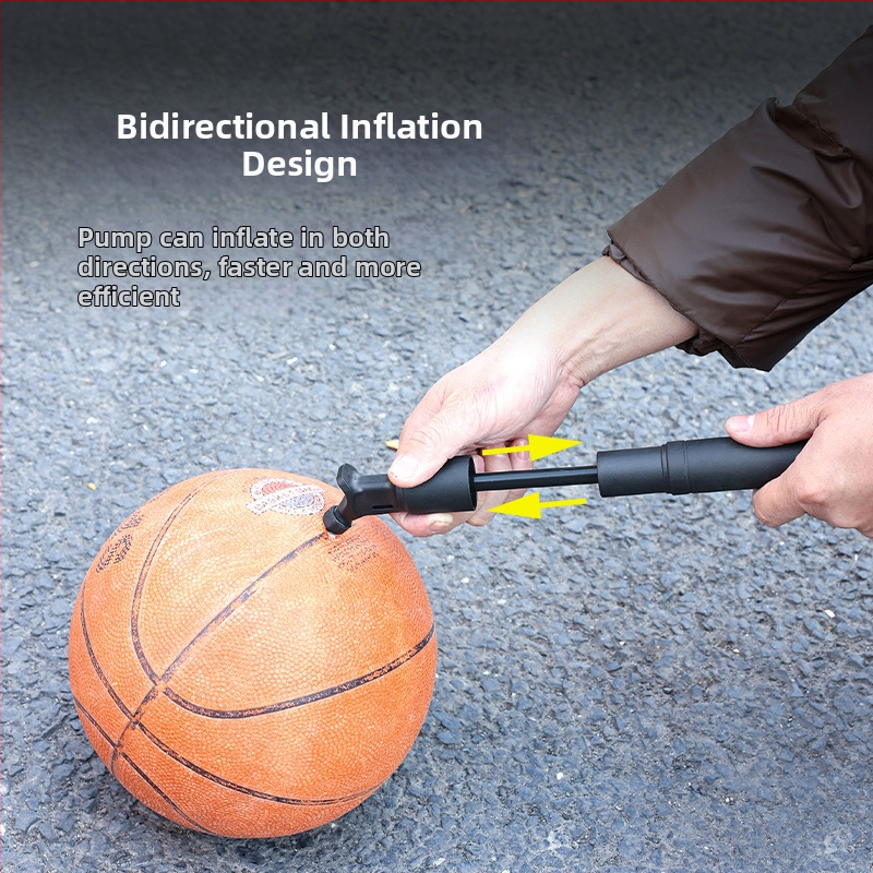 Pompa manuală MP19 reglabile pentru mingi, cu 2 ace de aer, lungime 190 mm