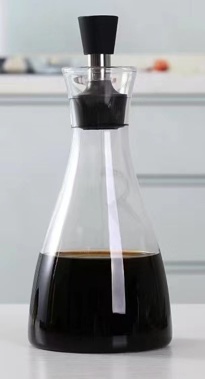 Sticlă din sticlă pentru ulei și sos, etanșă, design european, cu logo imprimat, brand Ruiteng, decembrie 2023