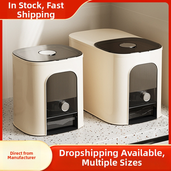 Recipient pentru depozitarea orezului, capacitate mare, din plastic alimentar PP, sigilat, protecție împotriva umezelii și insectelor; imprimare logo disponibil