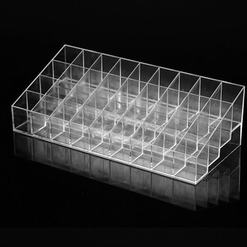 Organizator acrilic pentru rujuri cu grilă transparentă 8/9/24/36, pentru birou, stil japonez, capacitate 1