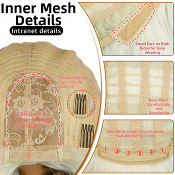 Perucă de cosplay inspirată de Harley Quinn, păr lung și buclat, acoperire completă a capului, model S-1159, fibre sintetice rezistente la temperatură