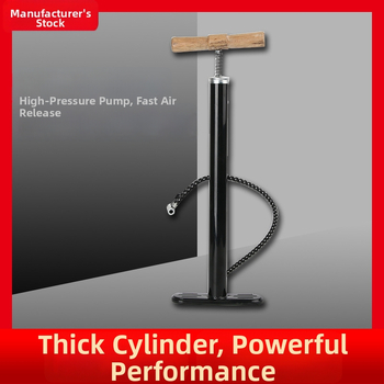 Pompa manuală de aer, design monocorp, corp din fier, lungime 64, include ac pentru mingi
