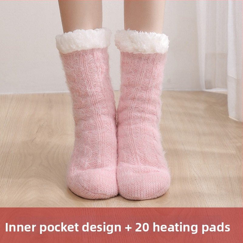 Papuci de casă încălziți USB – partea superioară din bumbac, unisex, pentru casă, potriviți pentru dormit