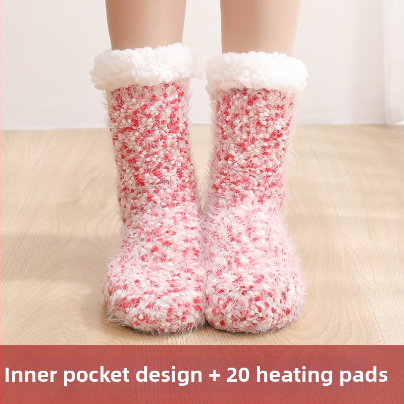 Papuci de casă încălziți USB – partea superioară din bumbac, unisex, pentru casă, potriviți pentru dormit