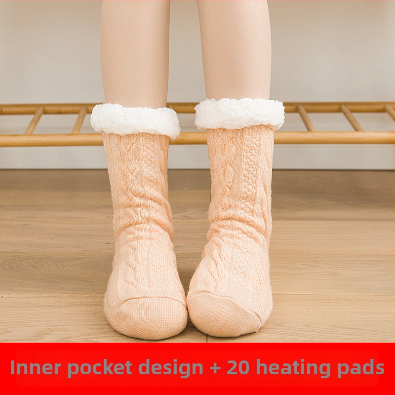 Papuci de casă încălziți USB – partea superioară din bumbac, unisex, pentru casă, potriviți pentru dormit