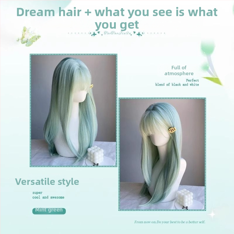 Perucă pentru femei, păr lung drept, stil natural, model 0012, fibre rezistente la căldură, procesare mecanică