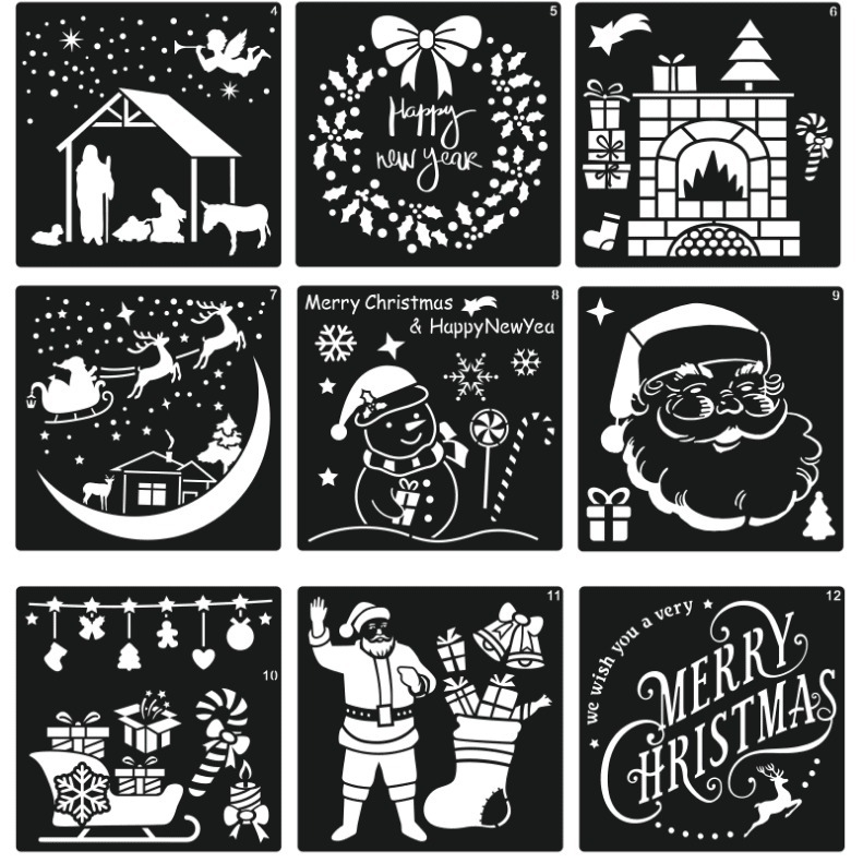 Șablon de pictură decupat pentru modele DIY desenate manual; Material: plastic; Brand: Owkjasw; marcă privată autorizată; Drepturi IP: Nu