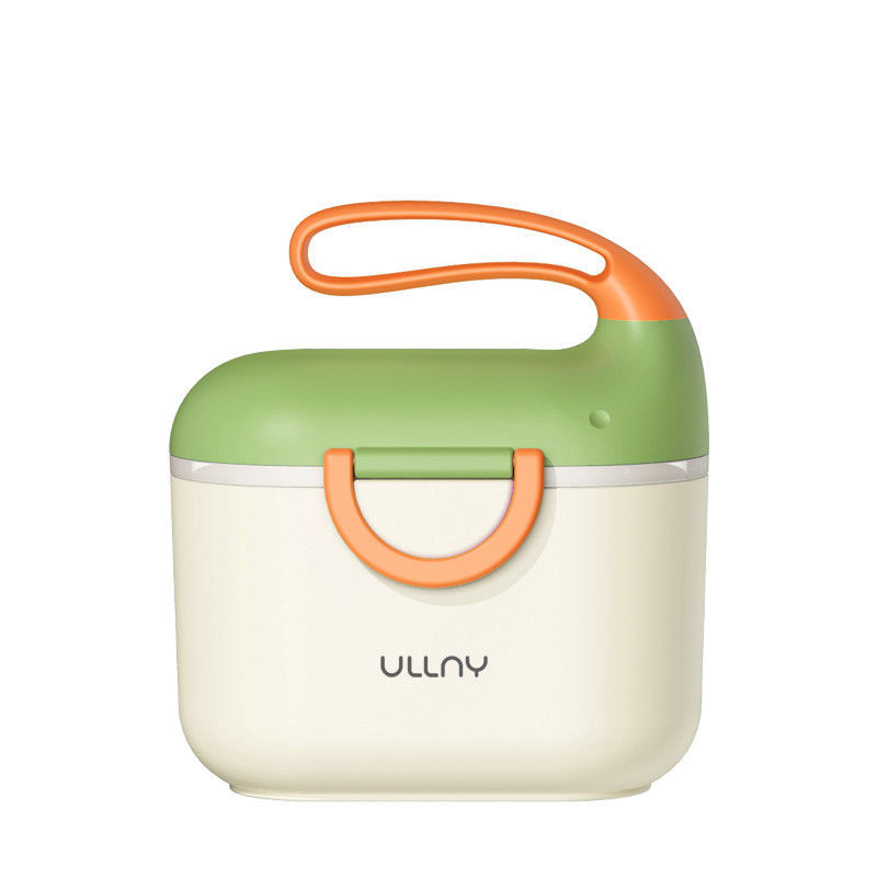 Cutie pentru lapte praf cu dublu compartiment, design portabil, sigilată și rezistentă la umezeală, potrivită pentru copii 0–1 ani