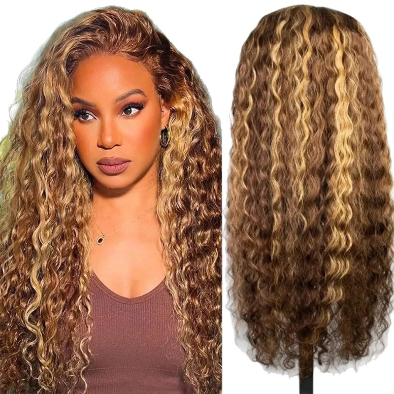 Perucă lungă buclată, model YX-284; material: fibre rezistente la temperaturi înalte; stil: natural