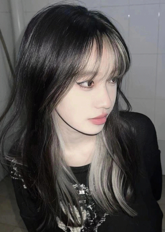 Perucă Princess Lee UW08, păr lung drept cu breton, fibră rezistentă la căldură, stil Star Fashion