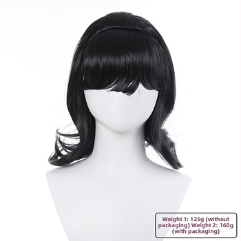 Perucă lungă, buclată, DM901, breton, coroană înaltă, fibre rezistente la temperatură, mecanism de fabricație