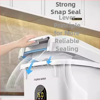 Container pentru depozitare orez și făină – sigilat, rezistent la umiditate și insecte, 9–10 L, plastic PP, stil modern