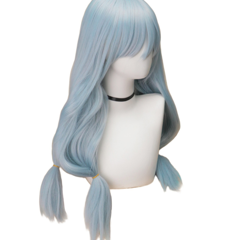 Perucă pentru cosplay Jujutsu Kaisen — coadă lungă, stil natural, fir rezistent la temperaturi, breton cu linie medie, poate fi vopsită