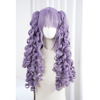 Perucă pentru femei, Guan Chen, păr lung și buclat, sârmă rezistentă la temperaturi înalte, mecanism, model 002, Qi breton