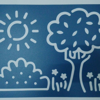 Set șabloane de pictură A4 cu litere de scenă și decupaje goale, riglă cu model de dantelă (Material: PP; Import: Nu; Autorizare IP: Nu)